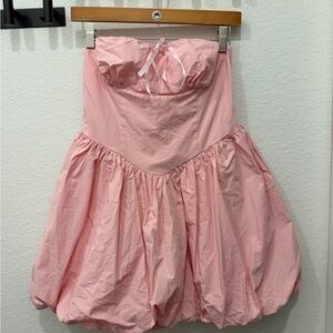 Pink Bubble Hem Dress